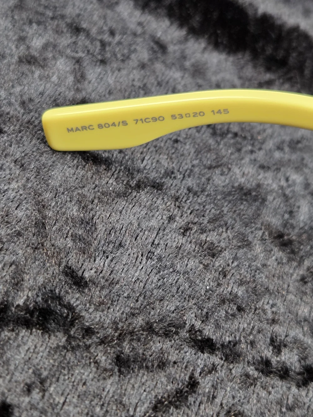 Marc Jacobs 'The Sunglasses' Black & Yellow Rectangular Sunglasses